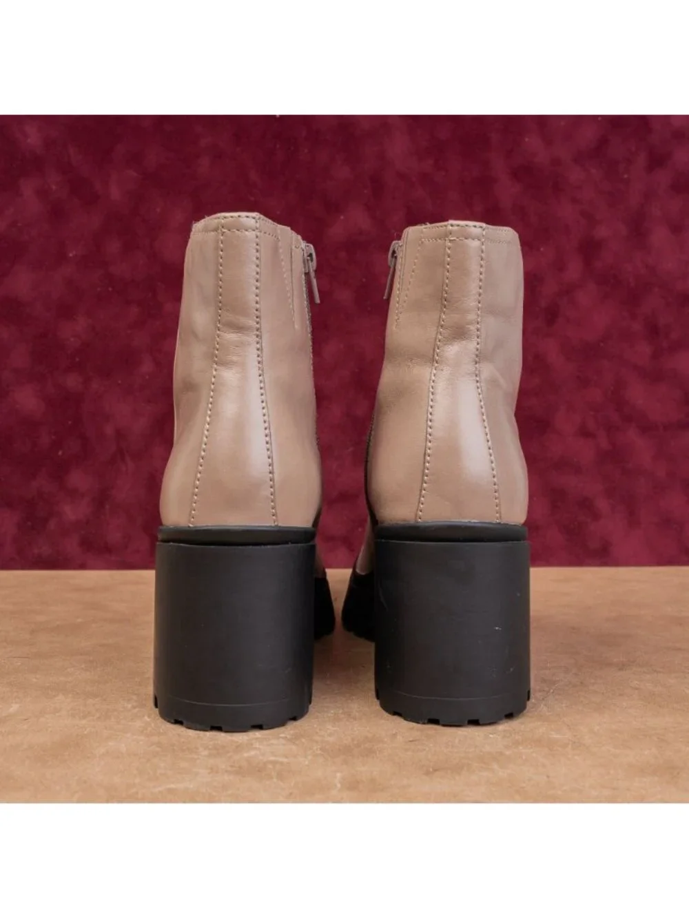 Jeffrey Campbell Women Putty Festival Party Leather Platform Ankle Boots sz 10